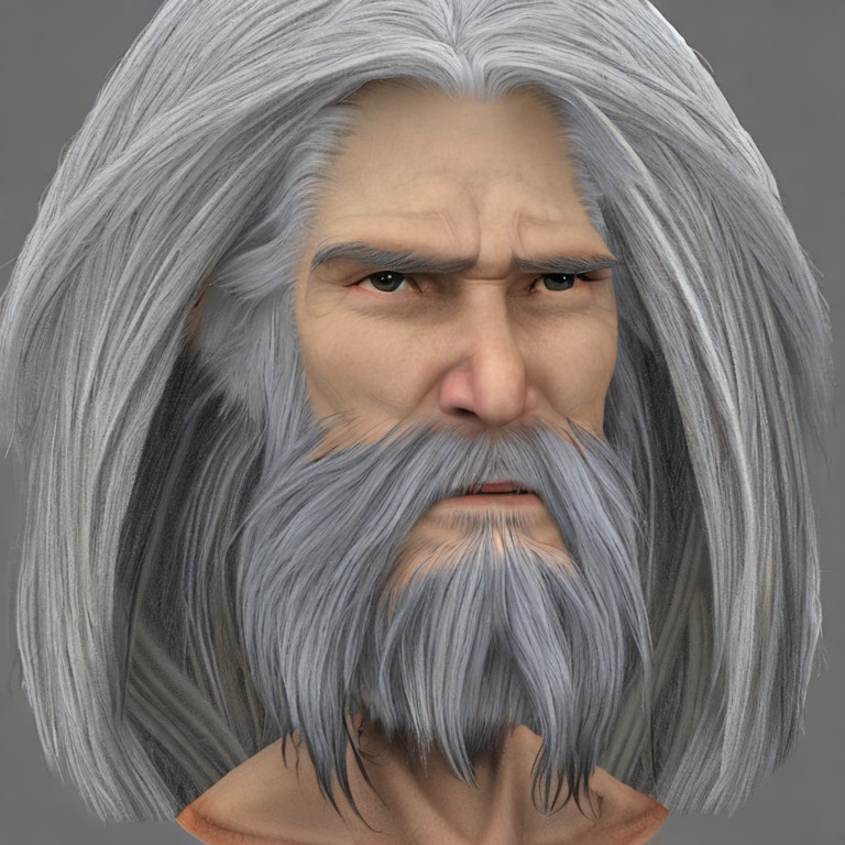 realistic 25 year old wizard with silver hair