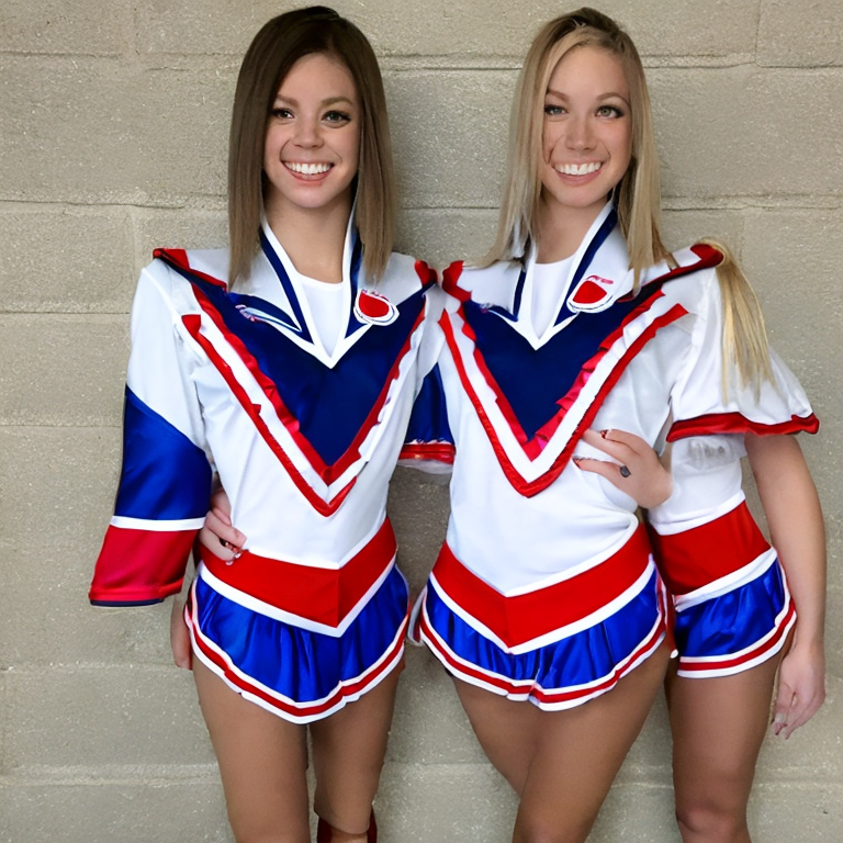 16 Year Old White Female Team USA Cheerleader Uniform Top Team USA Cheerleader Uniform Logo Crest Team USA Cheerleader Uniform M